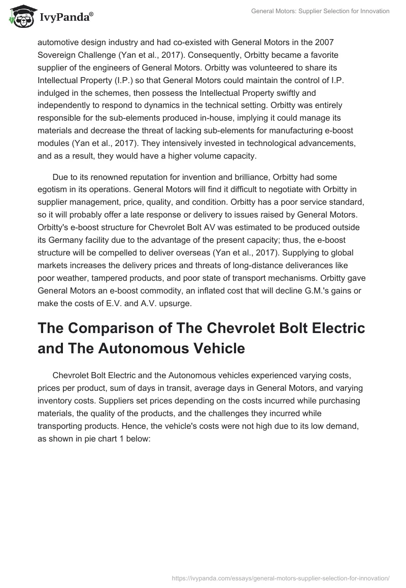 General Motors: Supplier Selection for Innovation. Page 3