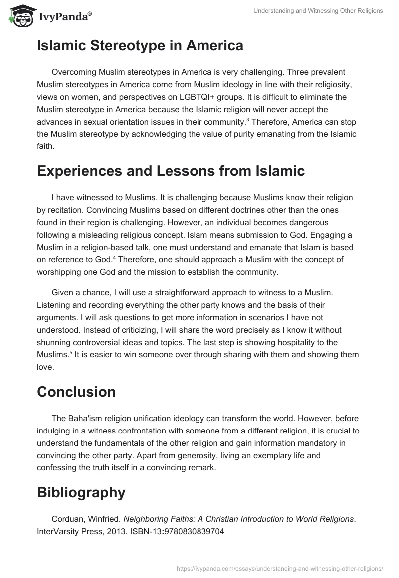 Understanding and Witnessing Other Religions. Page 2