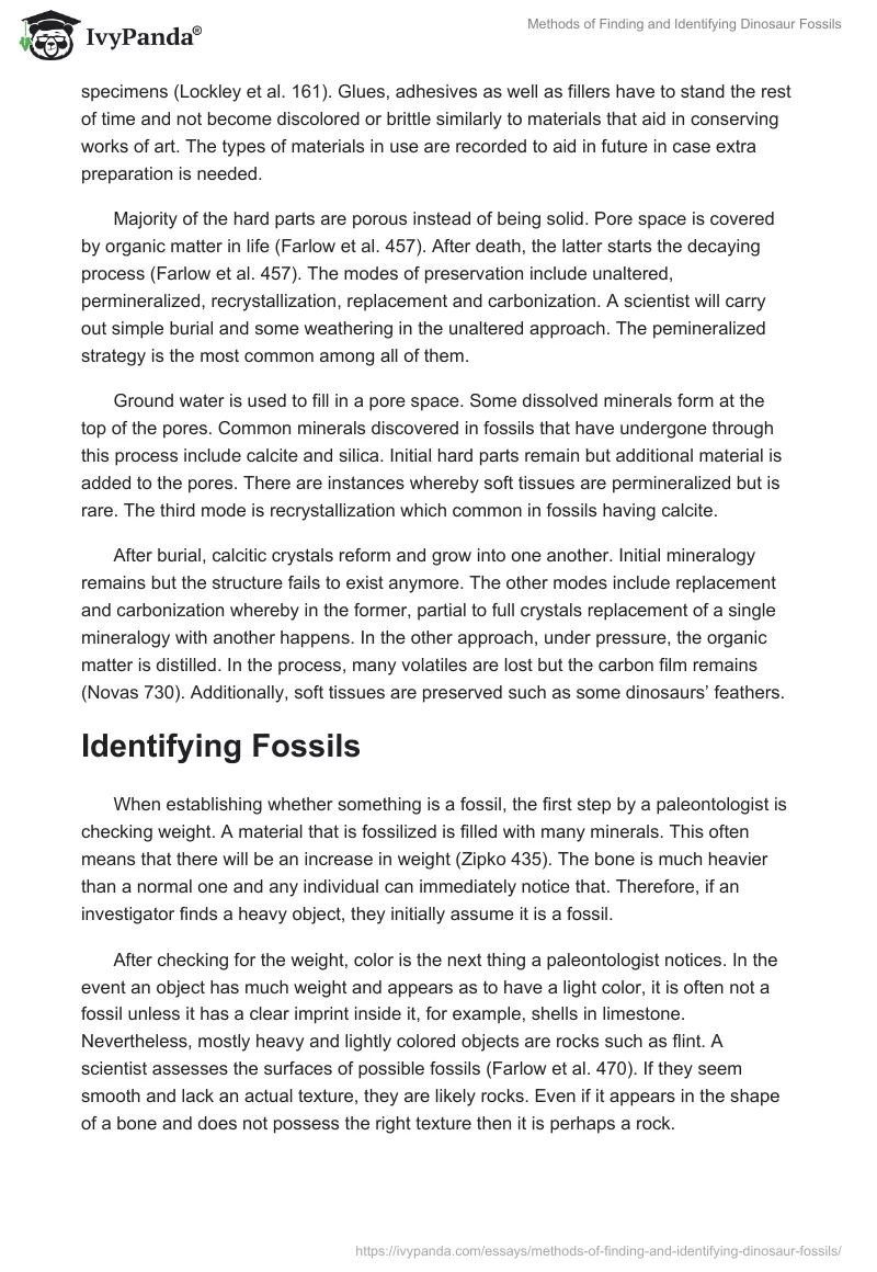 Methods of Finding and Identifying Dinosaur Fossils. Page 5