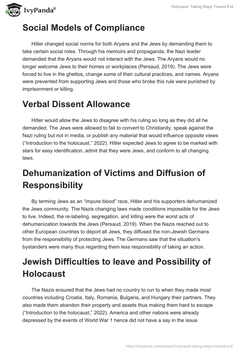 Holocaust: Taking Steps Toward Evil. Page 4