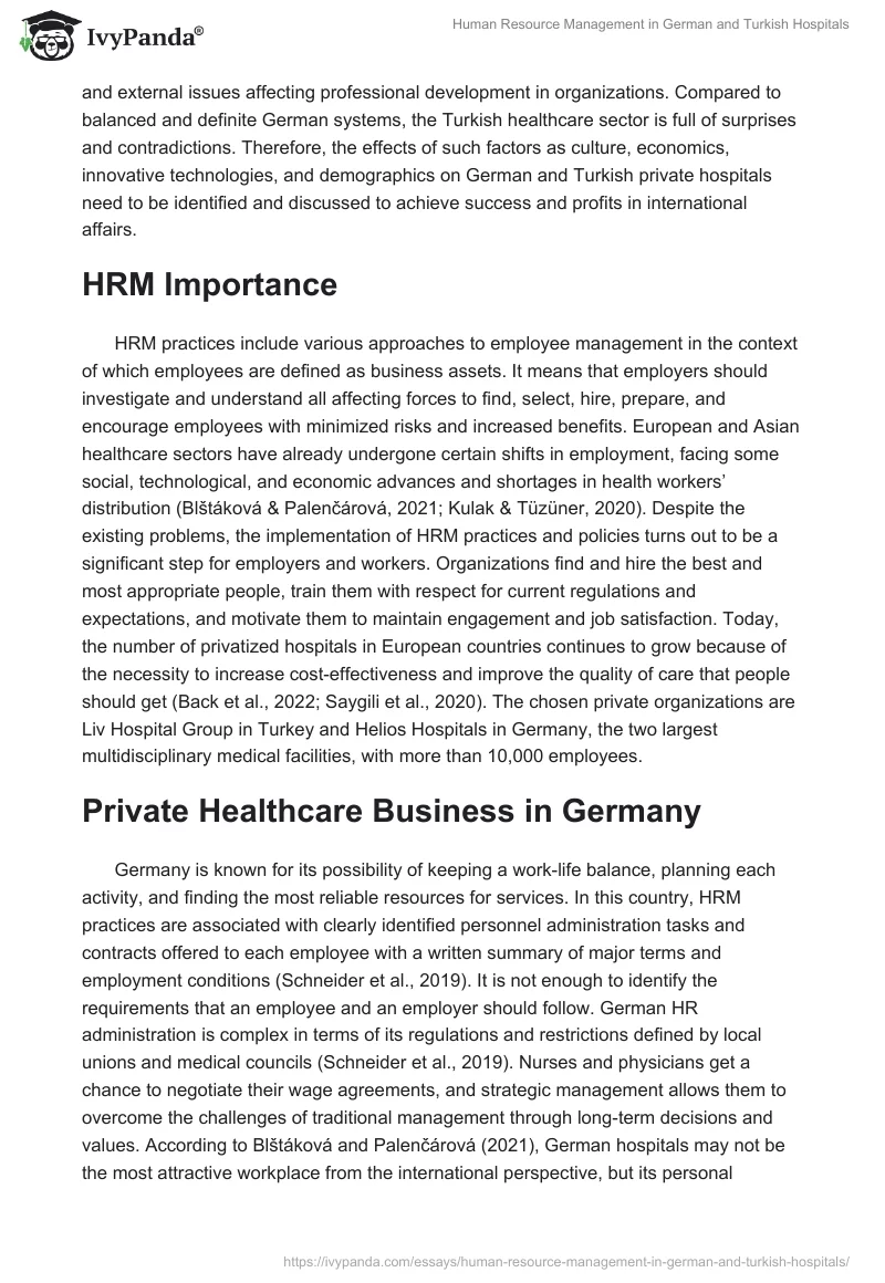 Human Resource Management in German and Turkish Hospitals. Page 2