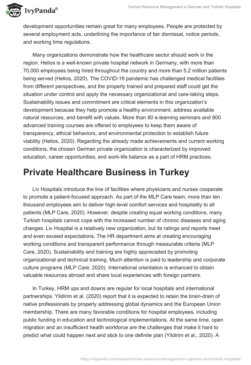 Human Resource Management in German and Turkish Hospitals. Page 3