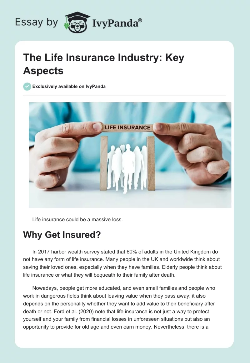 The Life Insurance Industry: Key Aspects. Page 1