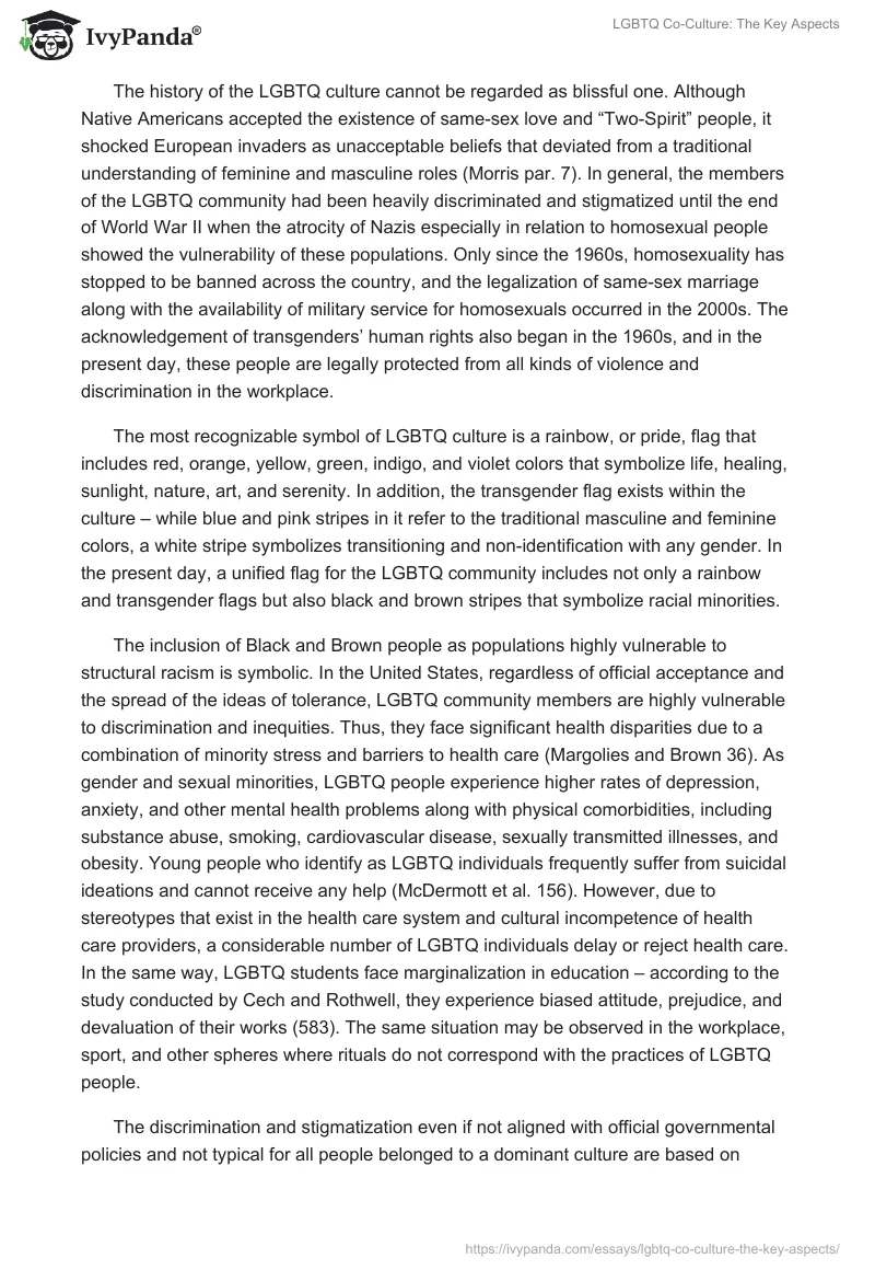 LGBTQ Co-Culture: The Key Aspects. Page 2
