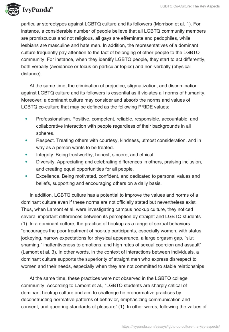 LGBTQ Co-Culture: The Key Aspects. Page 3