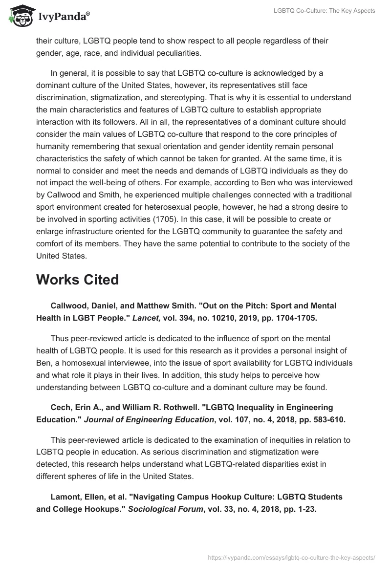 LGBTQ Co-Culture: The Key Aspects. Page 4