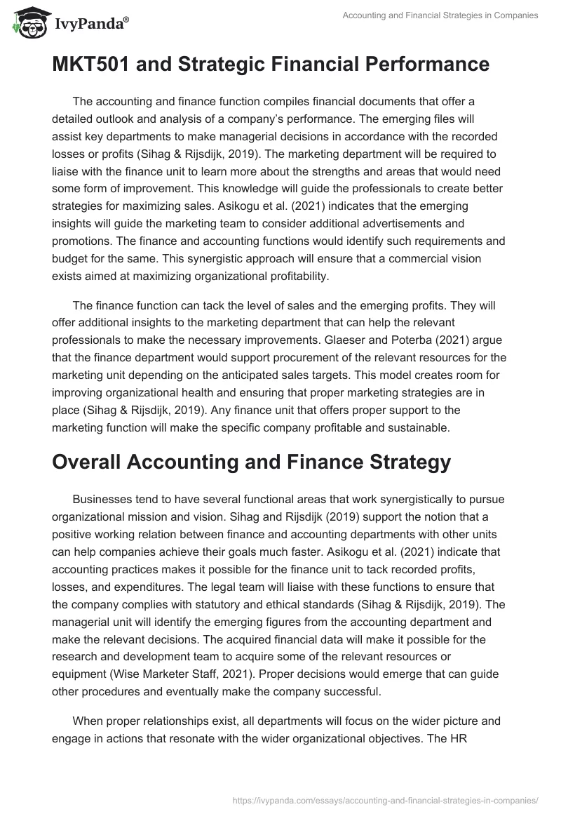 Accounting and Financial Strategies in Companies. Page 4