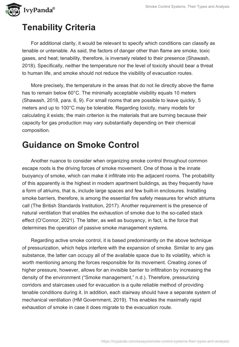 Smoke Control Systems, Their Types and Analysis. Page 4