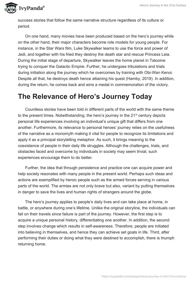 Hero’s Journey in the 21st Century. Page 2