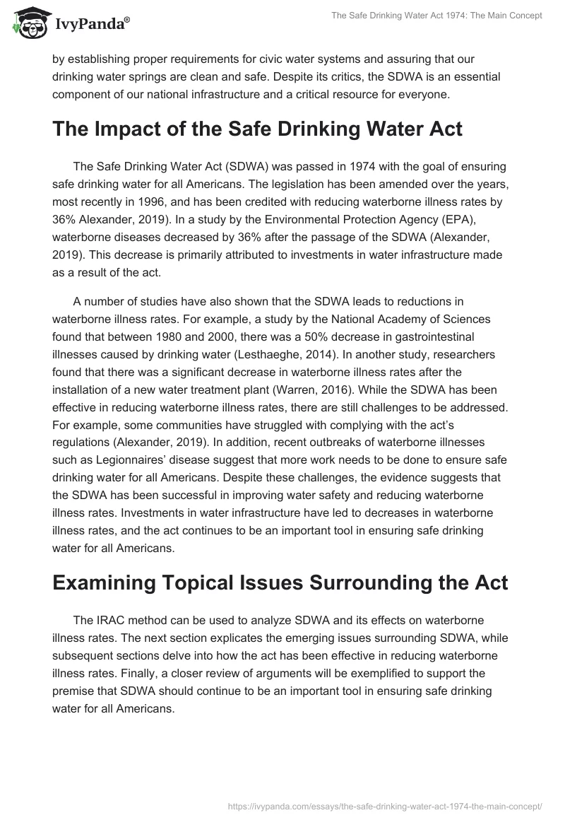 The Safe Drinking Water Act 1974: The Main Concept. Page 5