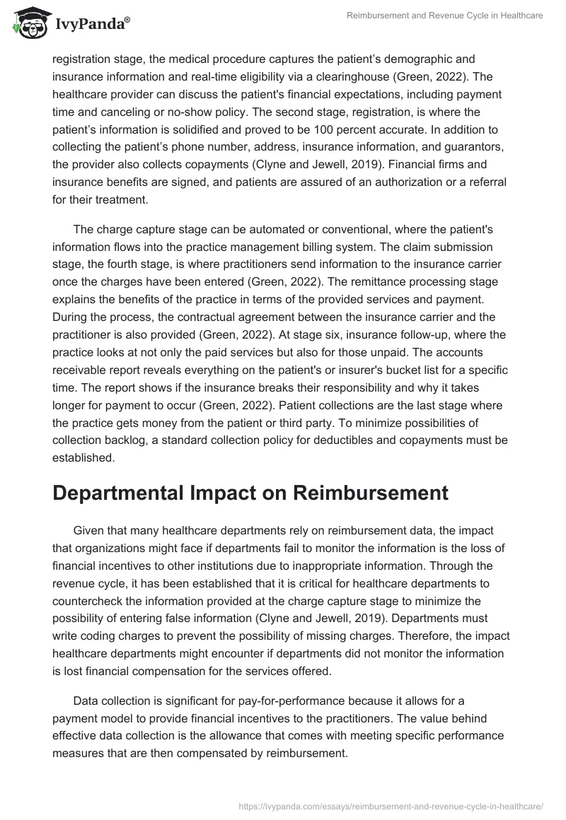 Reimbursement and Revenue Cycle in Healthcare. Page 2