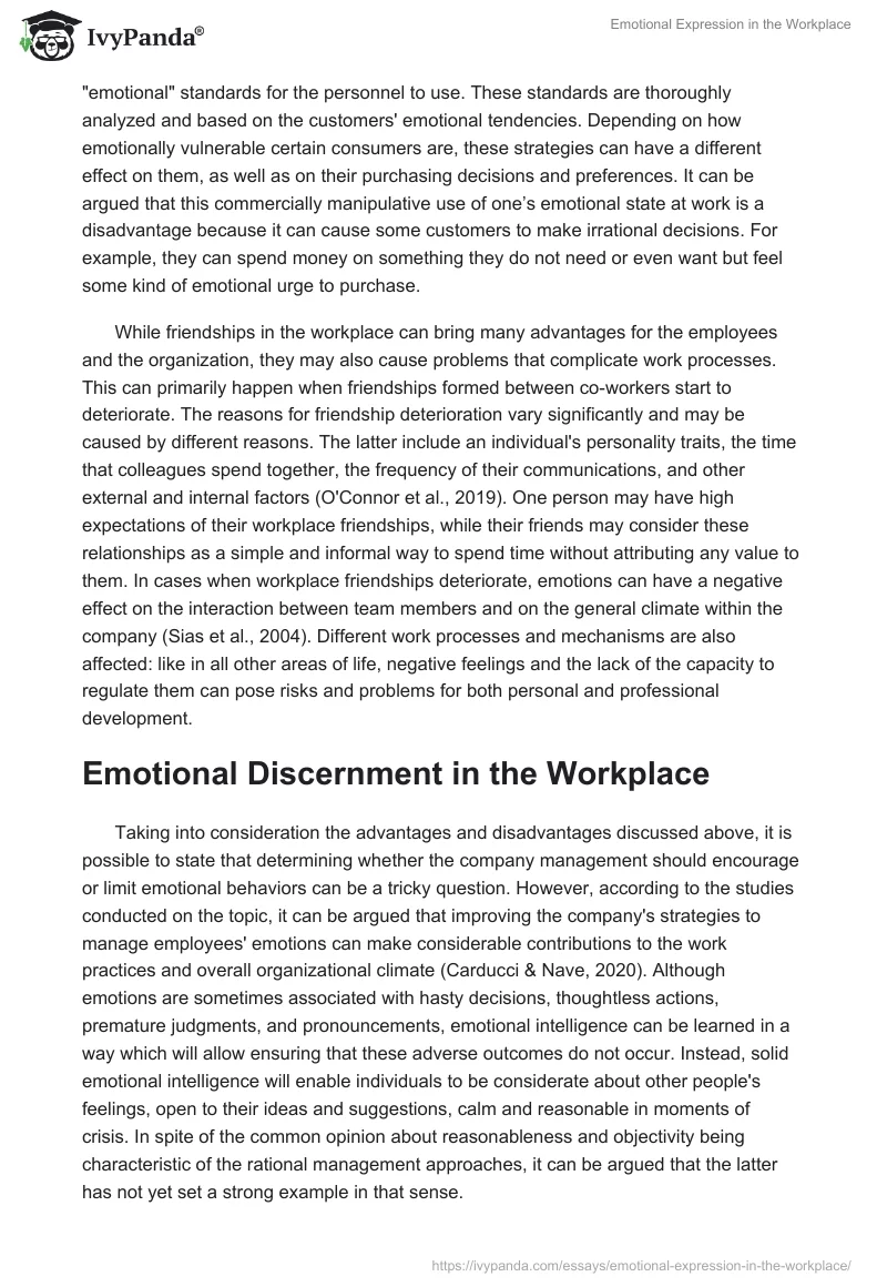 Emotional Expression in the Workplace. Page 4