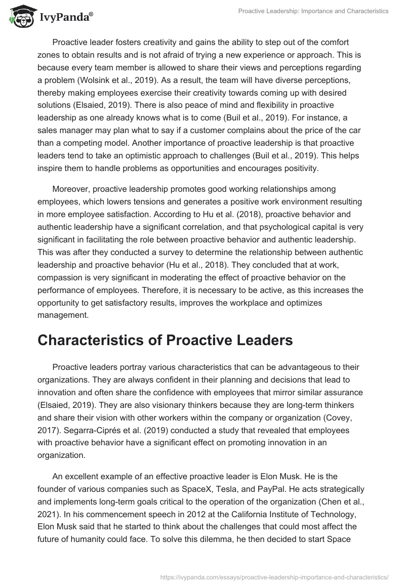 Proactive Leadership: Importance and Characteristics. Page 4