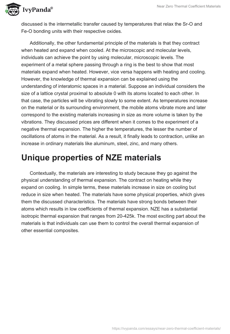 Near Zero Thermal Coefficient Materials. Page 3