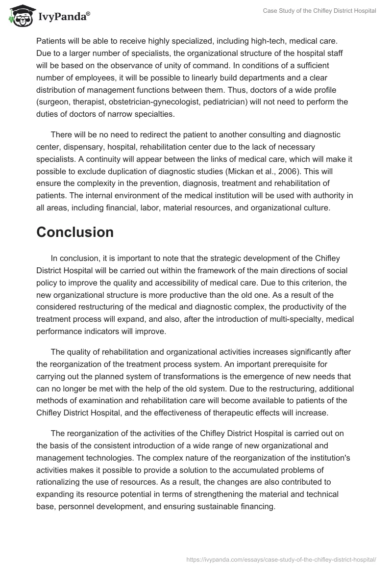 Case Study of the Chifley District Hospital. Page 4