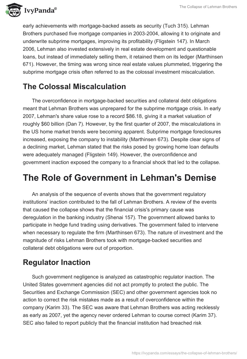 The Collapse of Lehman Brothers. Page 2