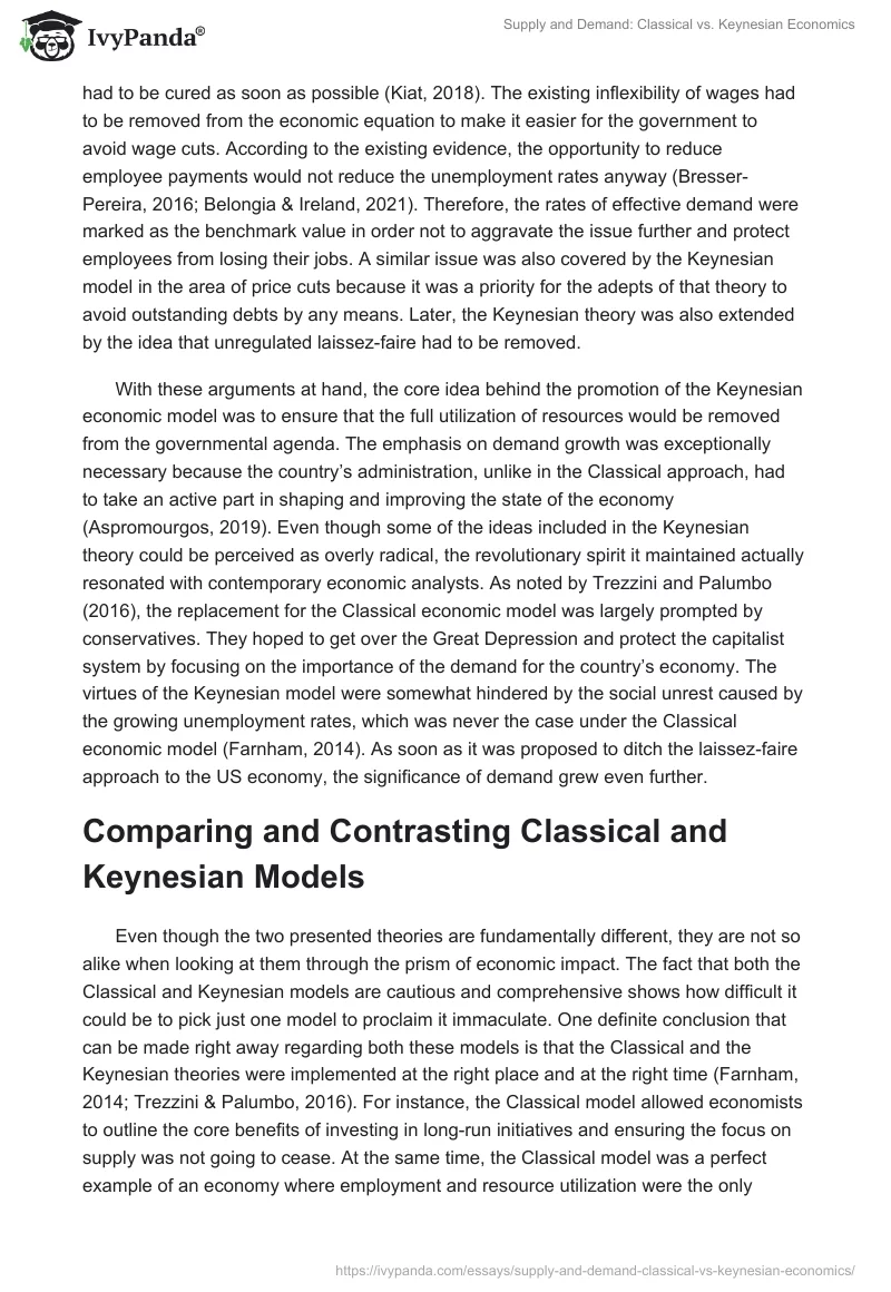 Supply and Demand: Classical vs. Keynesian Economics. Page 3