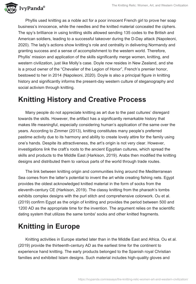 The Knitting Relic: Women, Art, and Western Civilization. Page 4