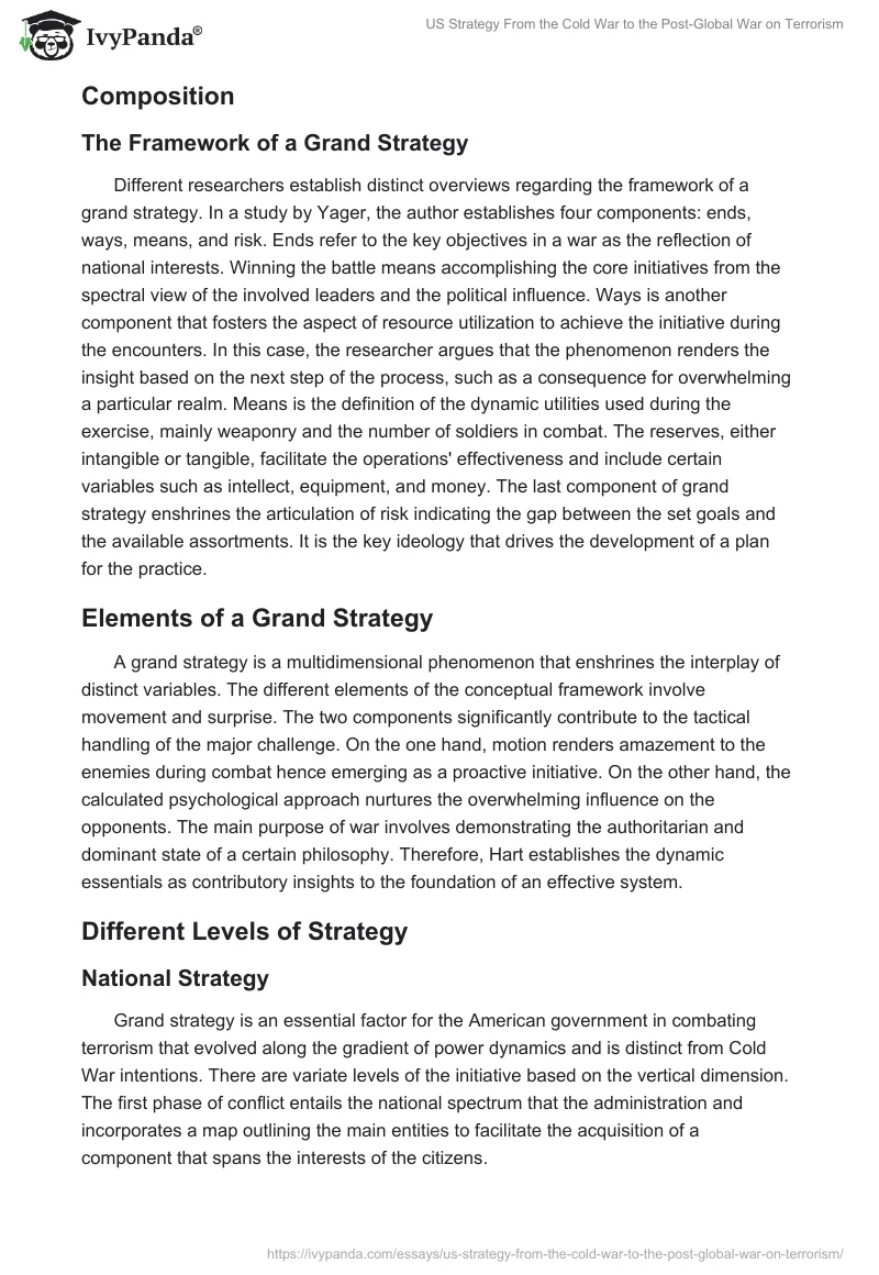 US Strategy From the Cold War to the Post-Global War on Terrorism. Page 3