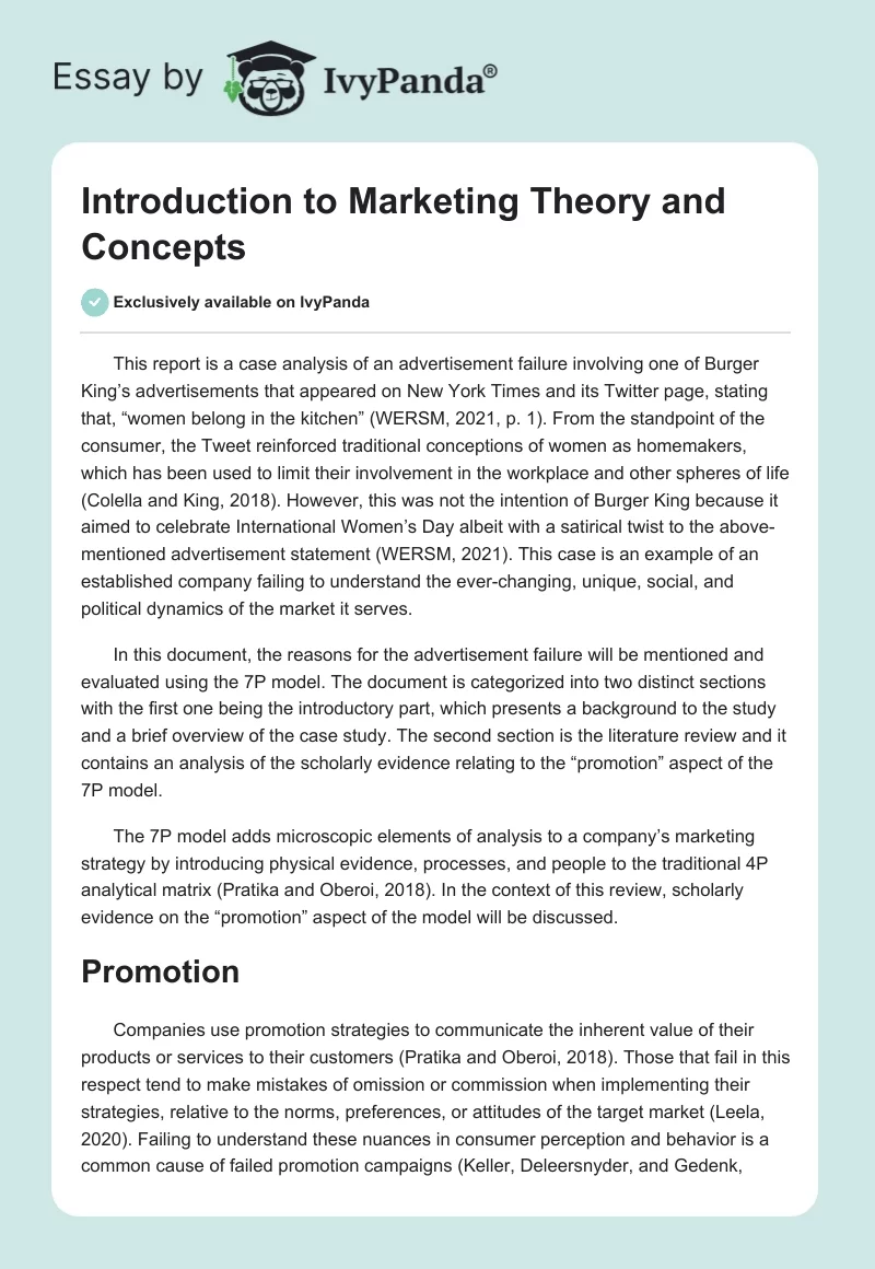 Introduction to Marketing Theory and Concepts. Page 1