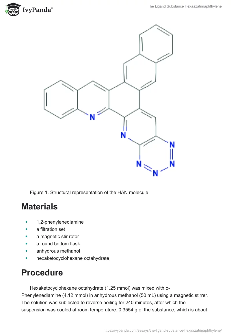 The Ligand Substance Hexaazatrinaphthylene. Page 2