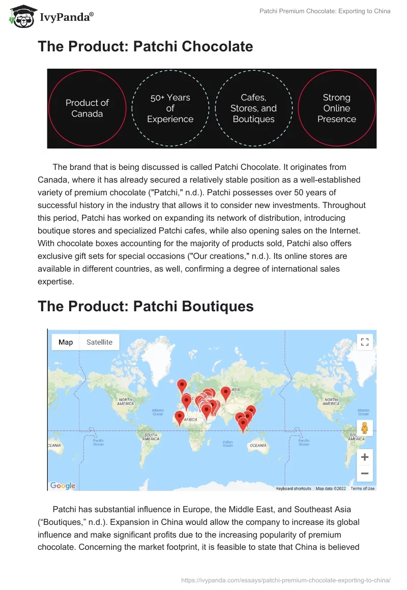 Patchi Premium Chocolate: Exporting to China. Page 2