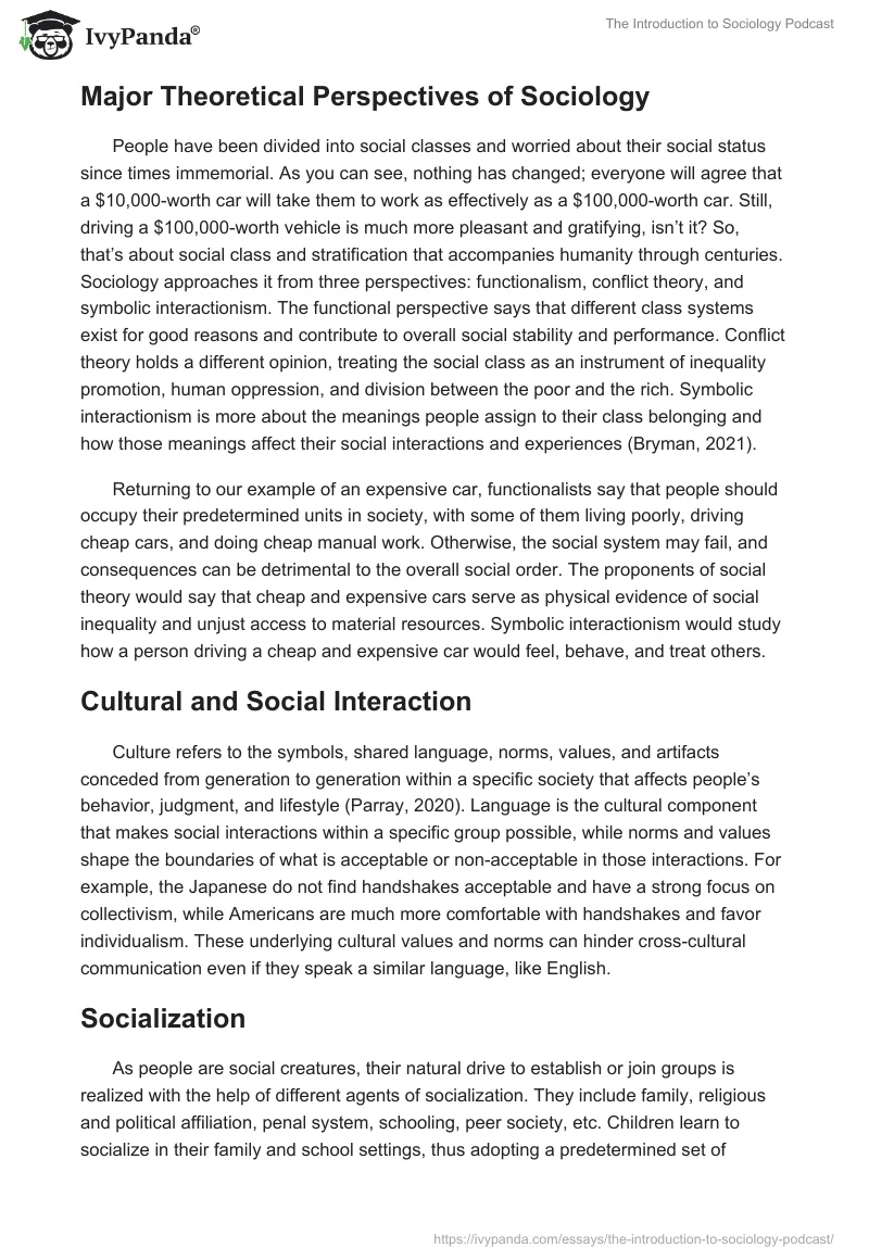 The Introduction to Sociology Podcast. Page 3