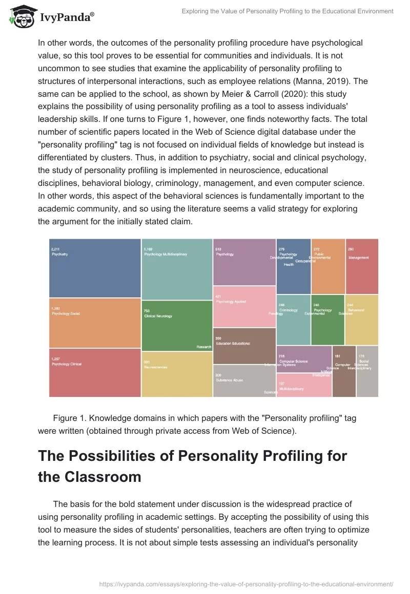 Exploring the Value of Personality Profiling to the Educational Environment. Page 2