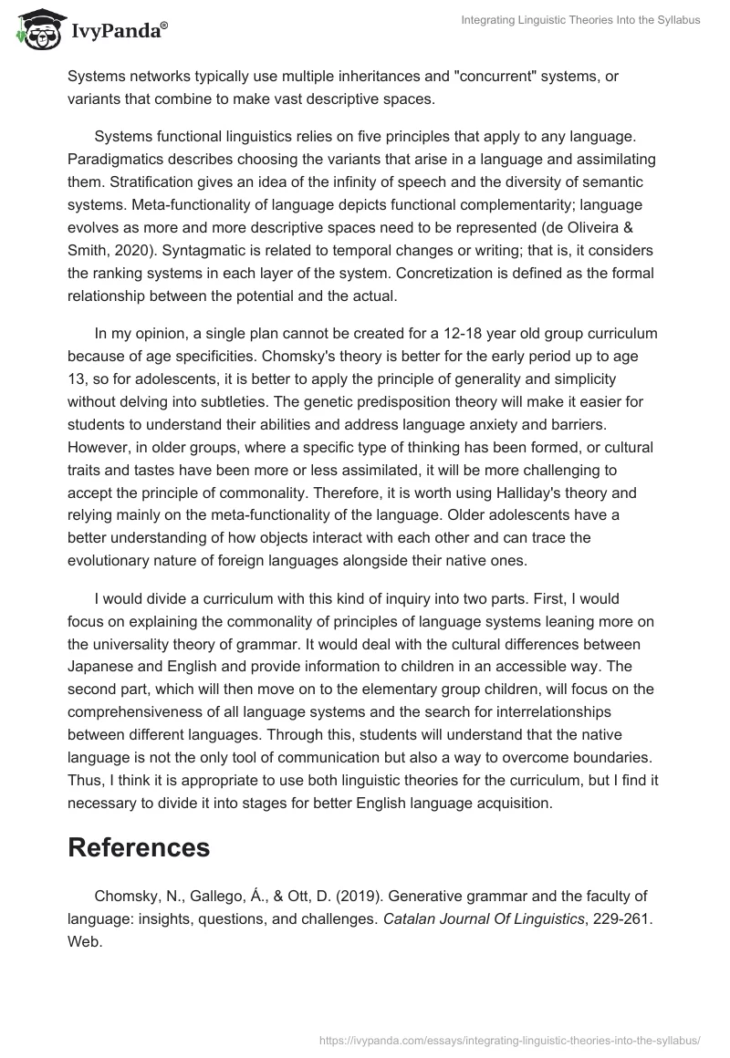 Integrating Linguistic Theories Into the Syllabus. Page 3
