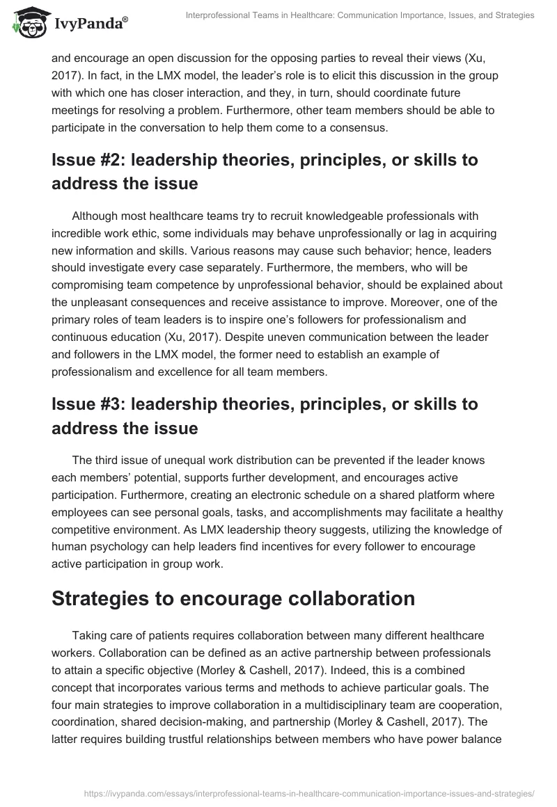 Interprofessional Teams in Healthcare: Communication Importance, Issues, and Strategies. Page 3
