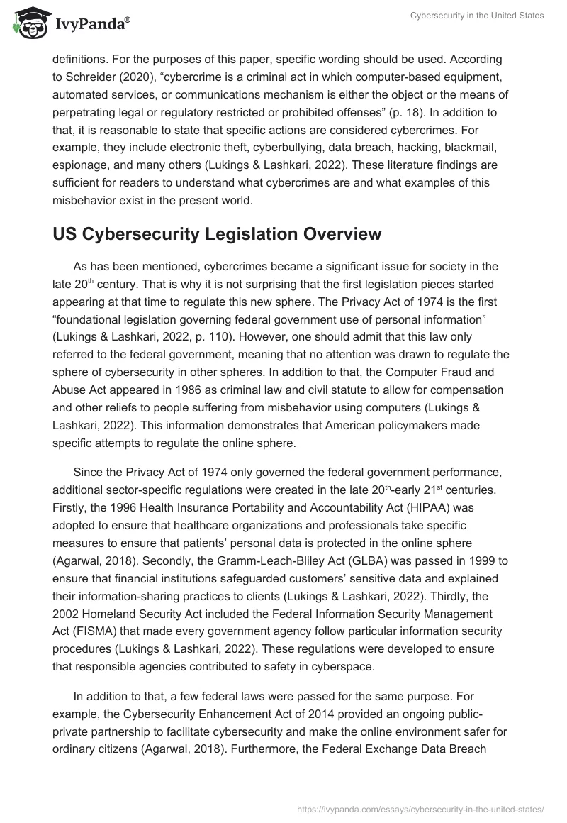 Cybersecurity in the United States. Page 3