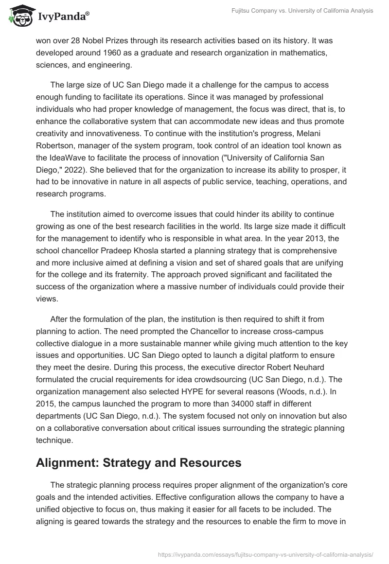 Fujitsu Company vs. University of California Analysis. Page 3