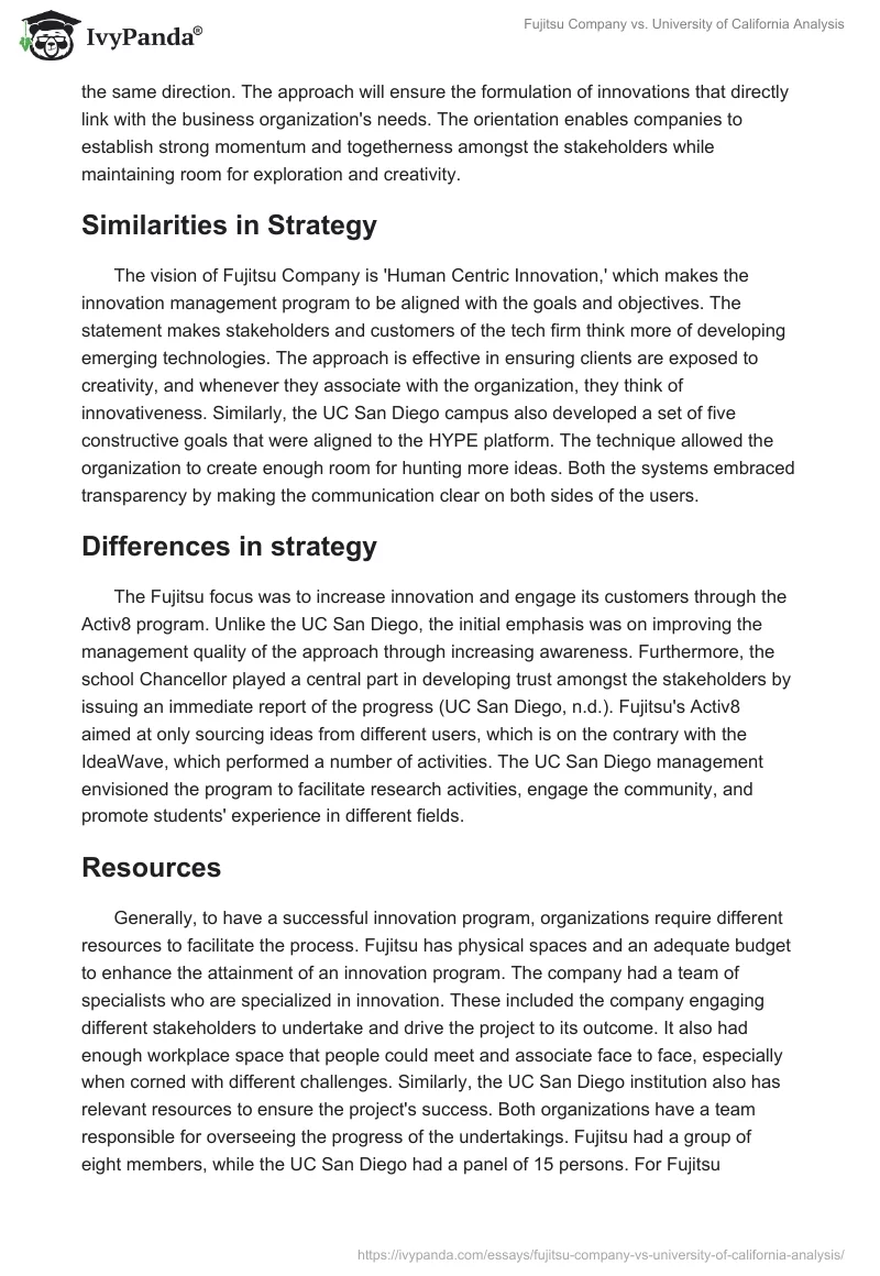 Fujitsu Company vs. University of California Analysis. Page 4