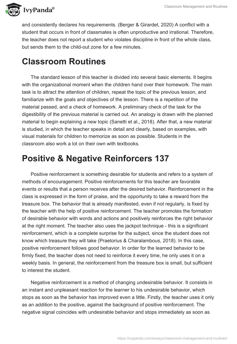 Classroom Management and Routines. Page 2