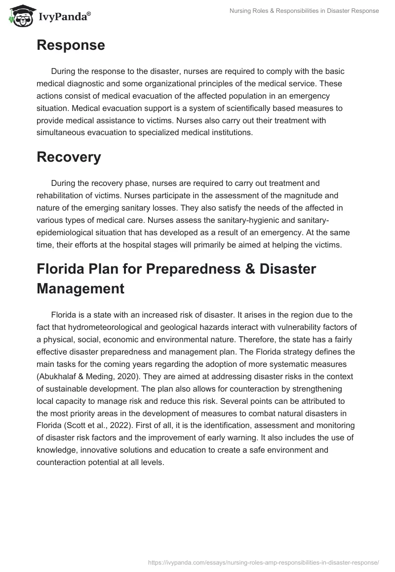 Nursing Roles & Responsibilities in Disaster Response. Page 2
