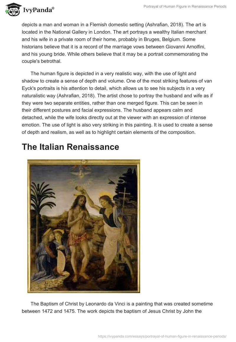 Portrayal of Human Figure in Renaissance Periods. Page 4