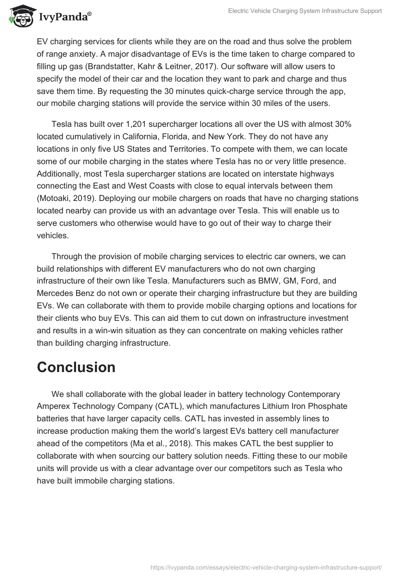 Electric Vehicle Charging System Infrastructure Support. Page 3
