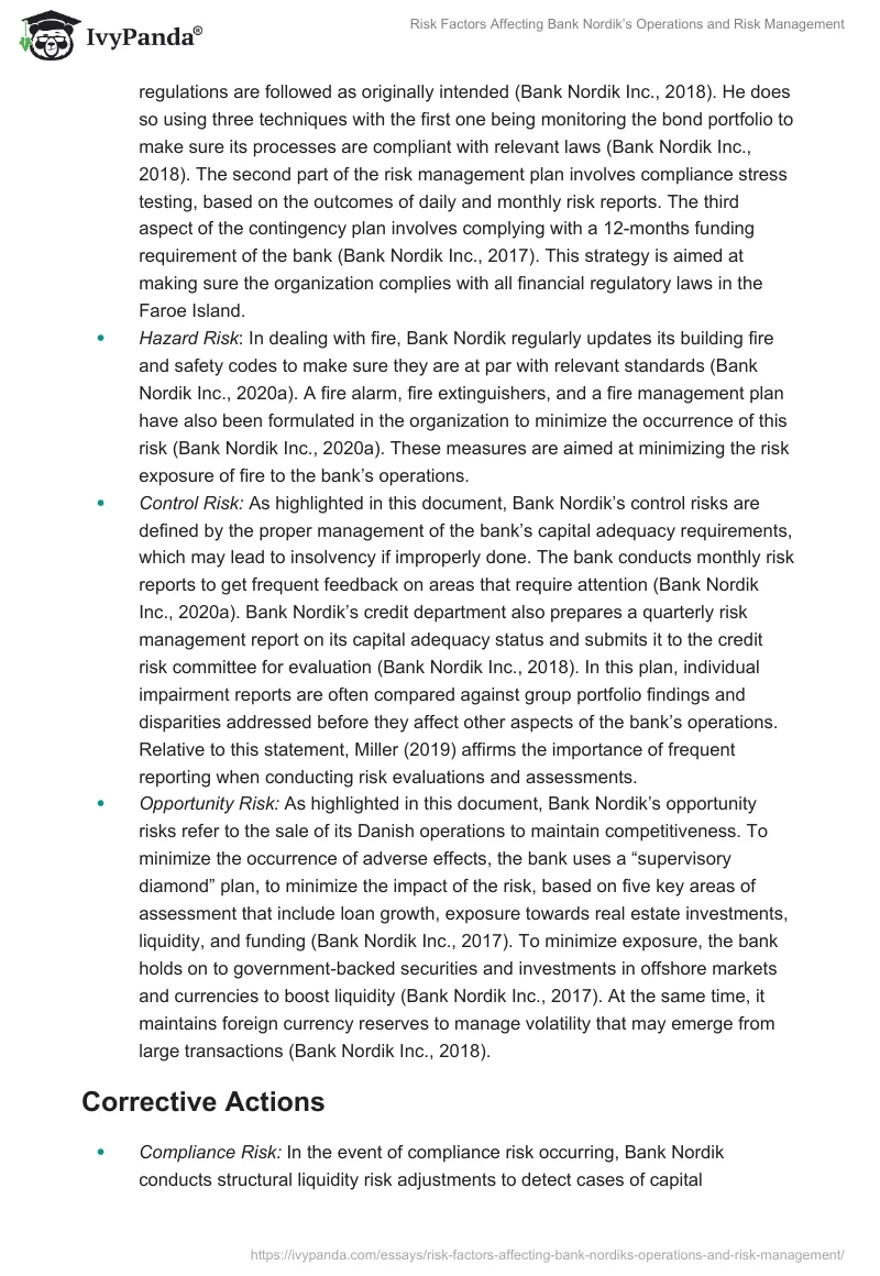 Risk Factors Affecting Bank Nordik’s Operations and Risk Management. Page 5