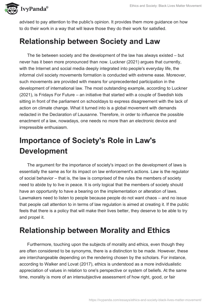 Ethics and Society: Black Lives Matter Movement. Page 2