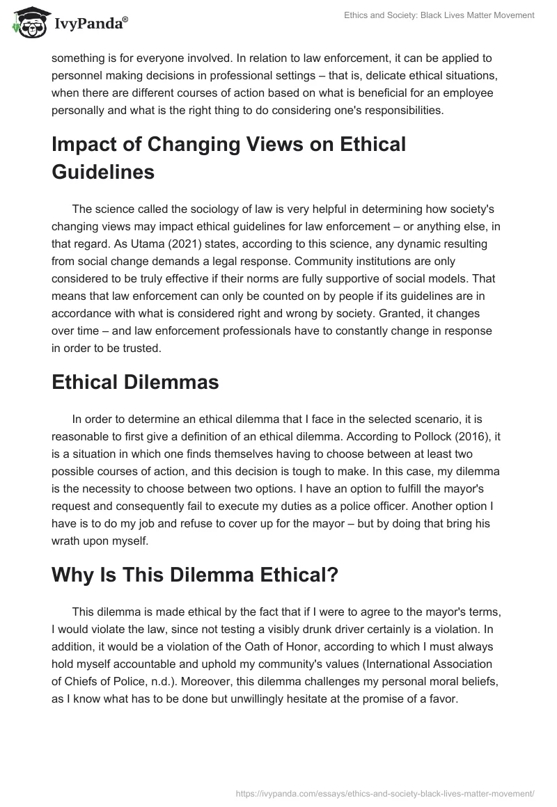 Ethics and Society: Black Lives Matter Movement. Page 3