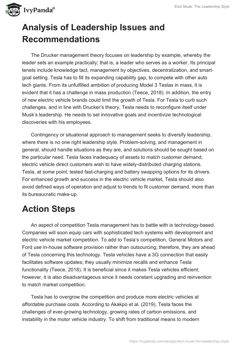 Elon Musk: The Leadership Style. Page 2