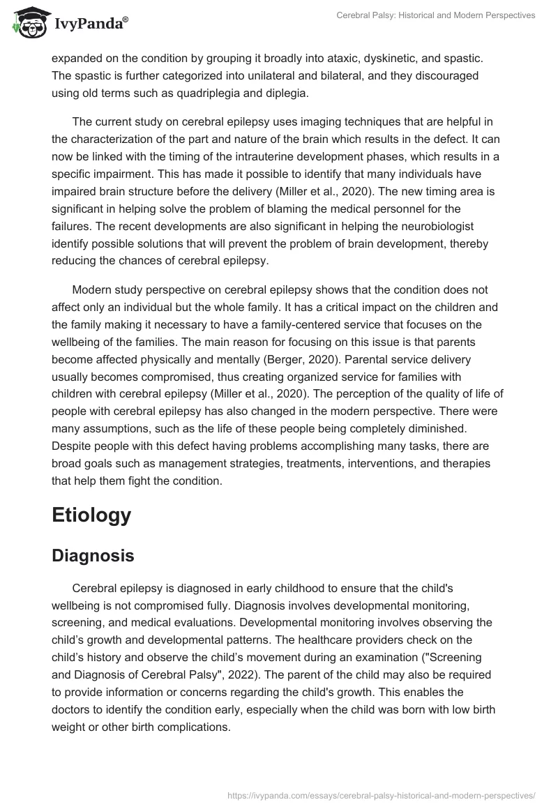 Cerebral Palsy: Historical and Modern Perspectives. Page 3
