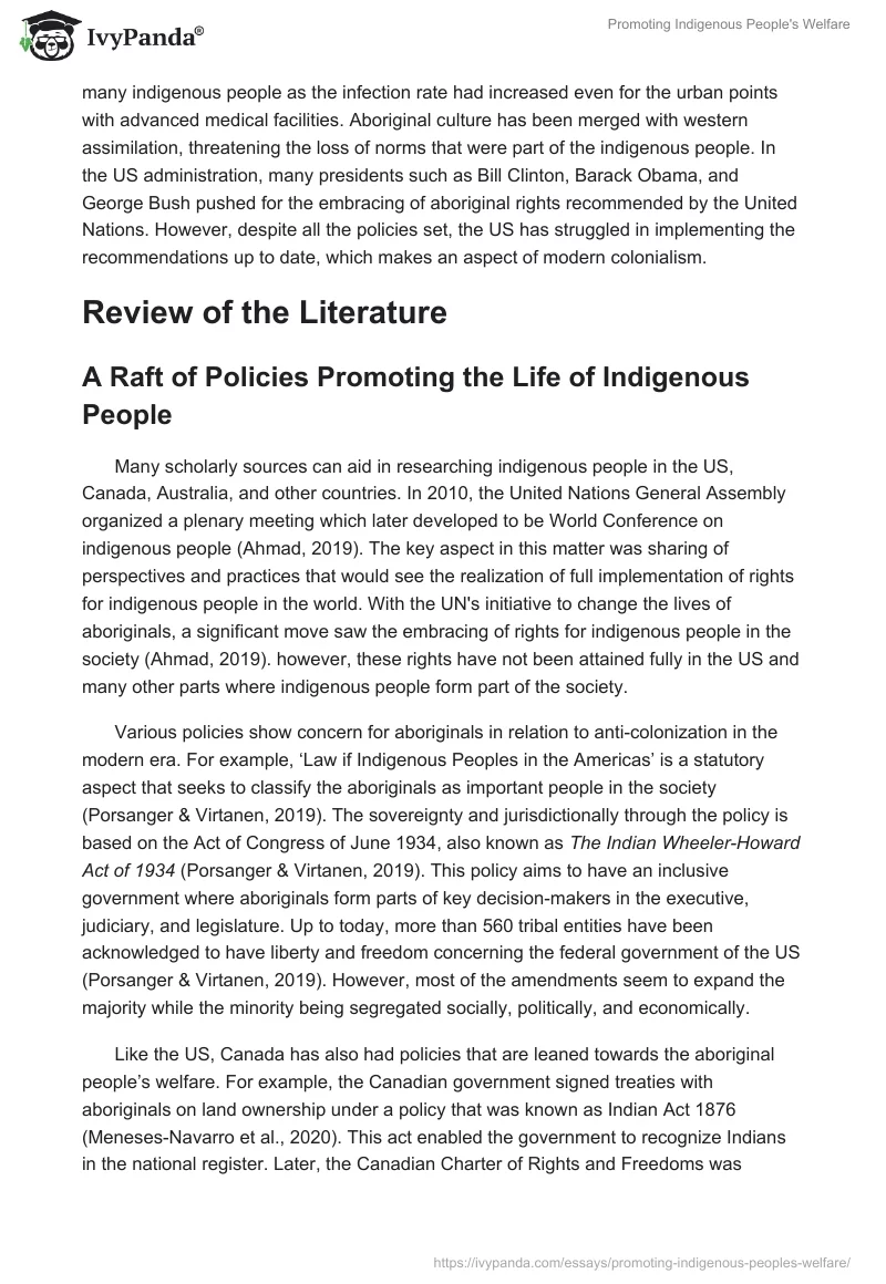 Promoting Indigenous People's Welfare. Page 3