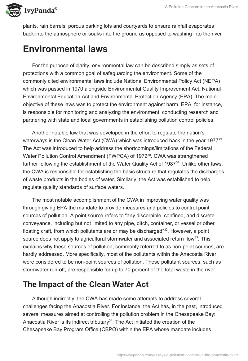 A Pollution Concern in the Anacostia River. Page 5