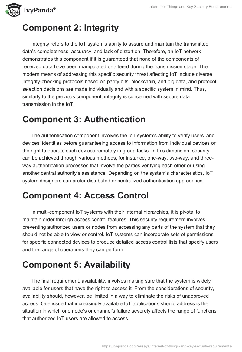 Internet of Things and Key Security Requirements. Page 2