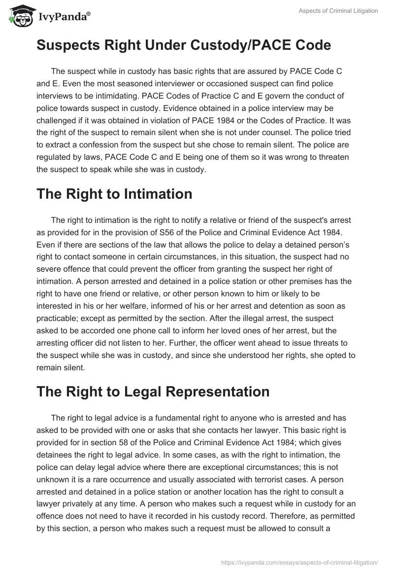 Aspects of Criminal Litigation. Page 5