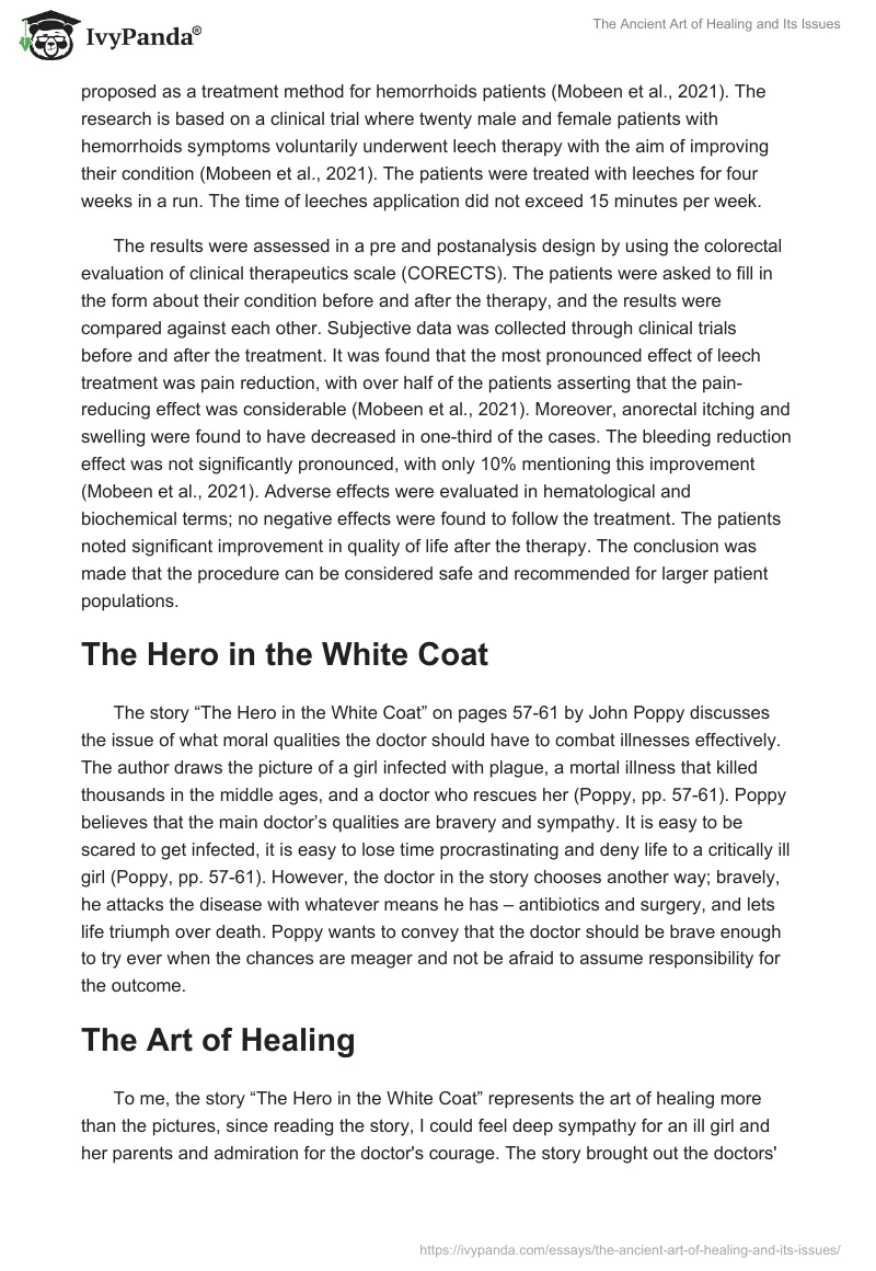 The Ancient Art of Healing and Its Issues. Page 2