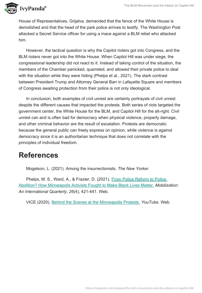 The BLM Movement and the Attack on Capitol Hill. Page 2