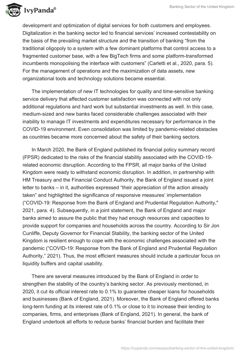 Banking Sector of the United Kingdom. Page 3