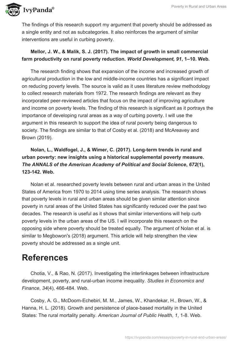 Poverty in Rural and Urban Areas. Page 3